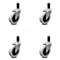 Service Caster 3 Inch Thermoplastic Rubber Wheel 1-1/4 Inch Expanding Stem Caster SCC, 4PK SCC-EX05S310-TPRS-114-4 - alternate 2